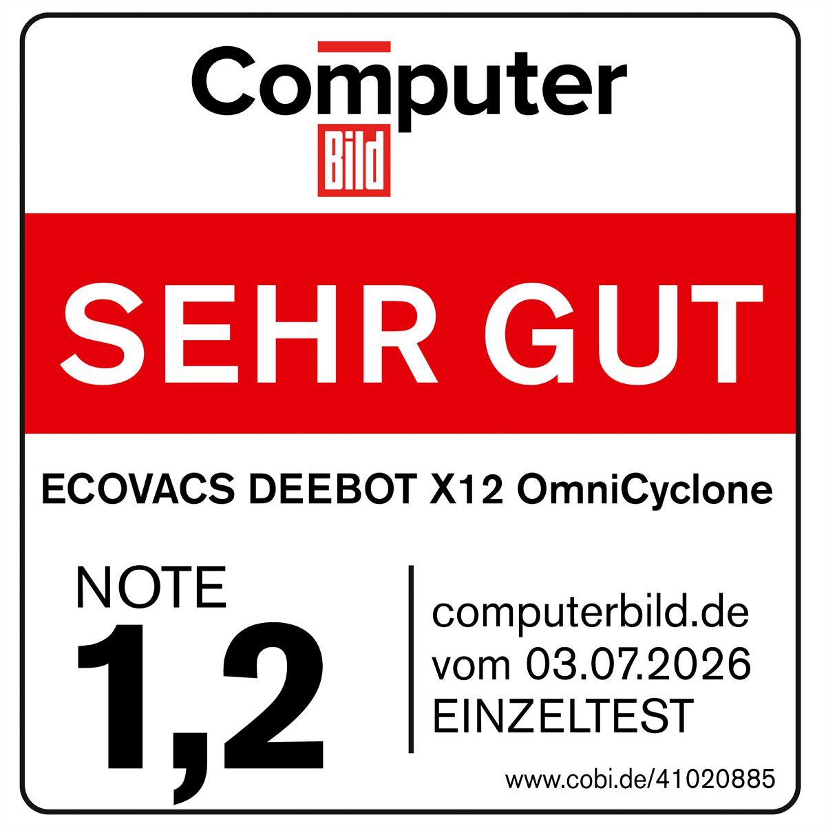 Ecovacs Saugroboter DEEBOT X12 OmniCyclone