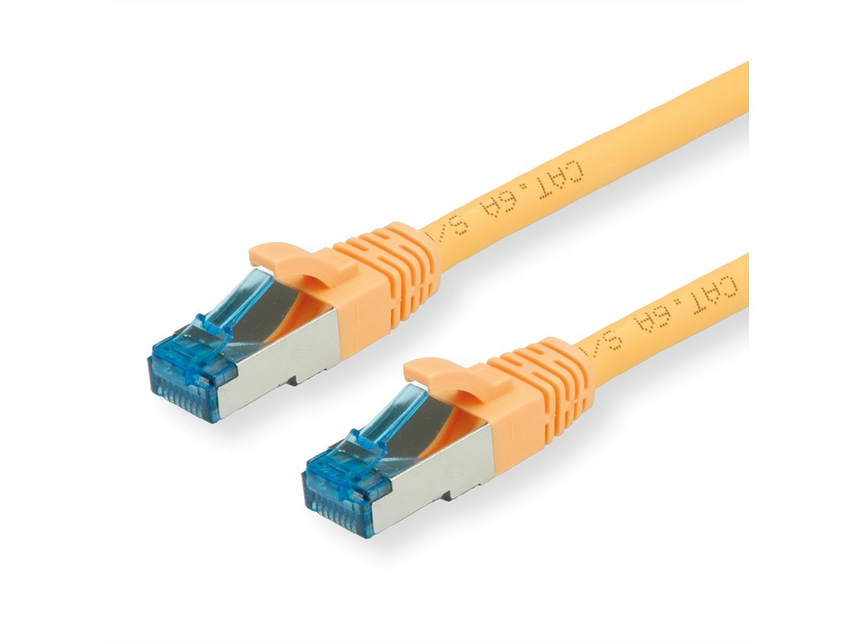 Cordon VALUE Cat.6A (Classe EA) / 10 Gigabit S/FTP, LSOH, jaune, 0,3 m