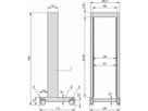 SCHROFF 19"-Laborgestell, fahrbar - 19"LABORGESTELL 36HE RAL7035
