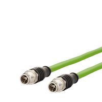 METZ CONNECT Verbindungsleitung M12 ST-M12 ST, 8-pol X-kodiert, gerade-gerade, 10 m