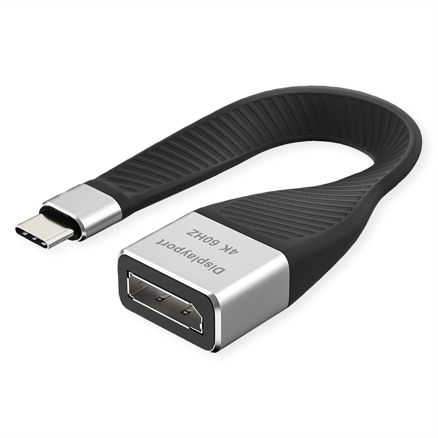 ROLINE Display Adapter USB Typ C - DP, ST/BU, 0,13 m