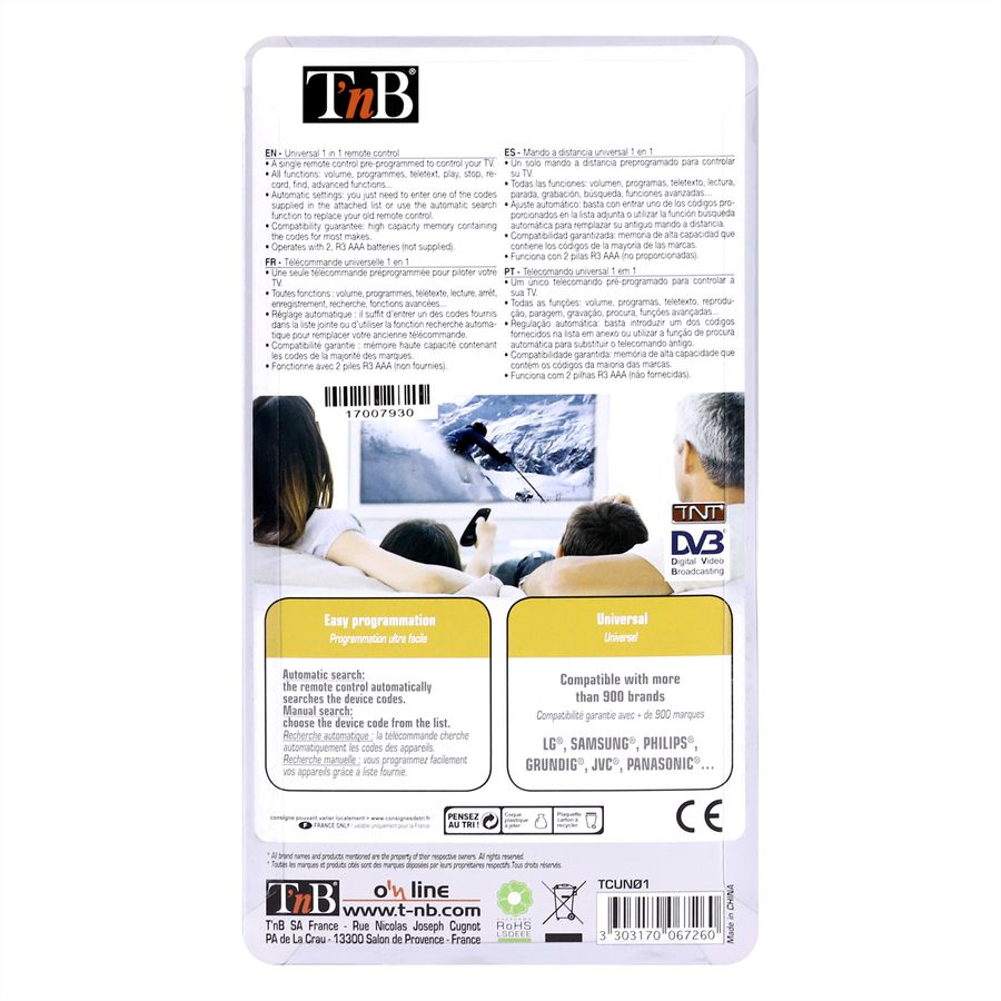 T'nB Universalfernbedienung 1 in 1