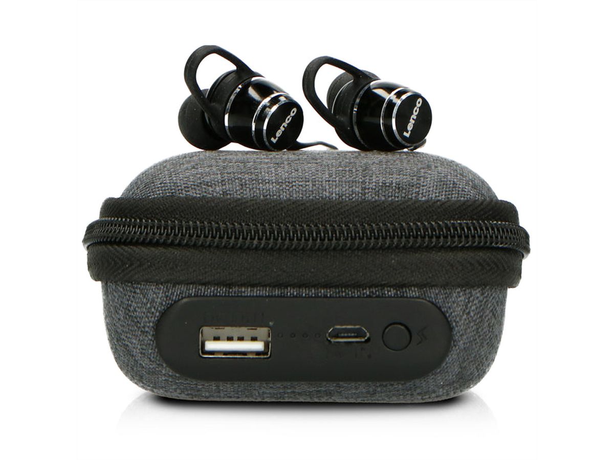 Lenco Casque Bluetooth EPB-160BK, noir,IPX4, avec étui de chargement