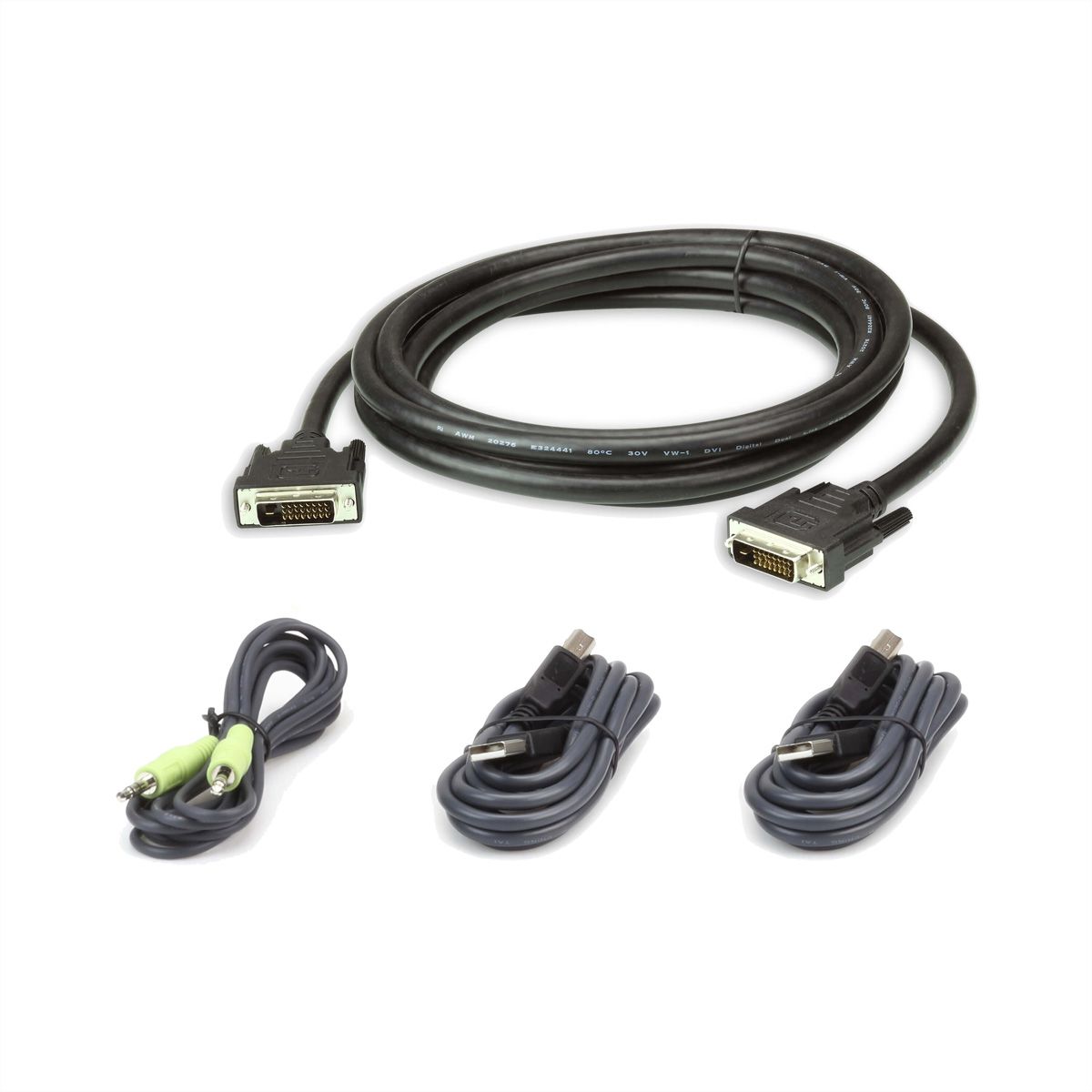ATEN 2L-7D03UDX4 Kit de câbles KVM sécurisé DVI-D Dual Link USB