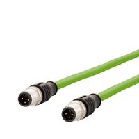 METZ CONNECT Verbindungsleitung M12 ST-M12 ST, 4-polig D-kodiert, 2 m