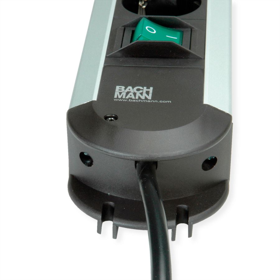BACHMANN CONNECTUS Multiprise 12x contact de protection, plastique, avec interrupteur, 2,0 m