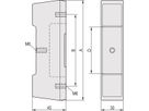 Pied arrière CompacPRO SCHROFF, 3 U, augmenté 45 mm