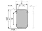 Unité enfichable de type cadre SCHROFF, panneau arrière, lisse, 3 U, 42 HP