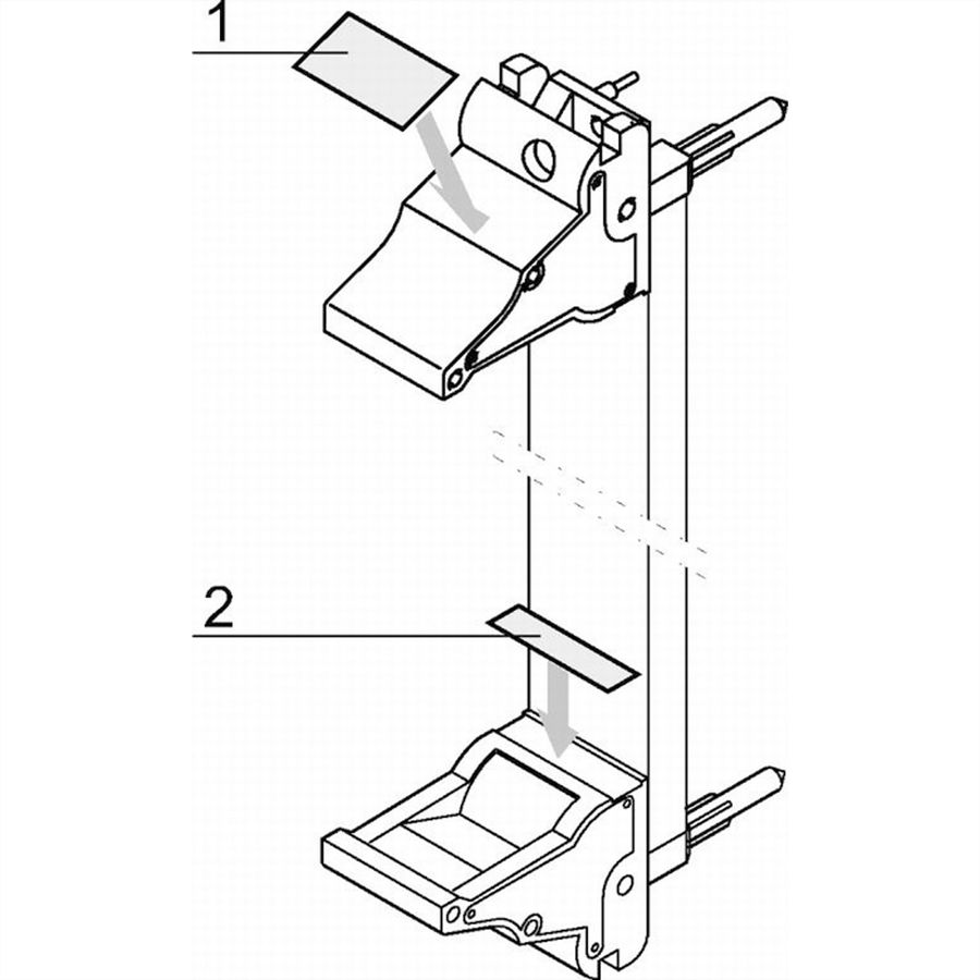 SCHROFF Plug-In Unit Bande d'étiquettes pour poignée IEL, IET, feuille avec 210 pièces, 19 x 9,5 mm
