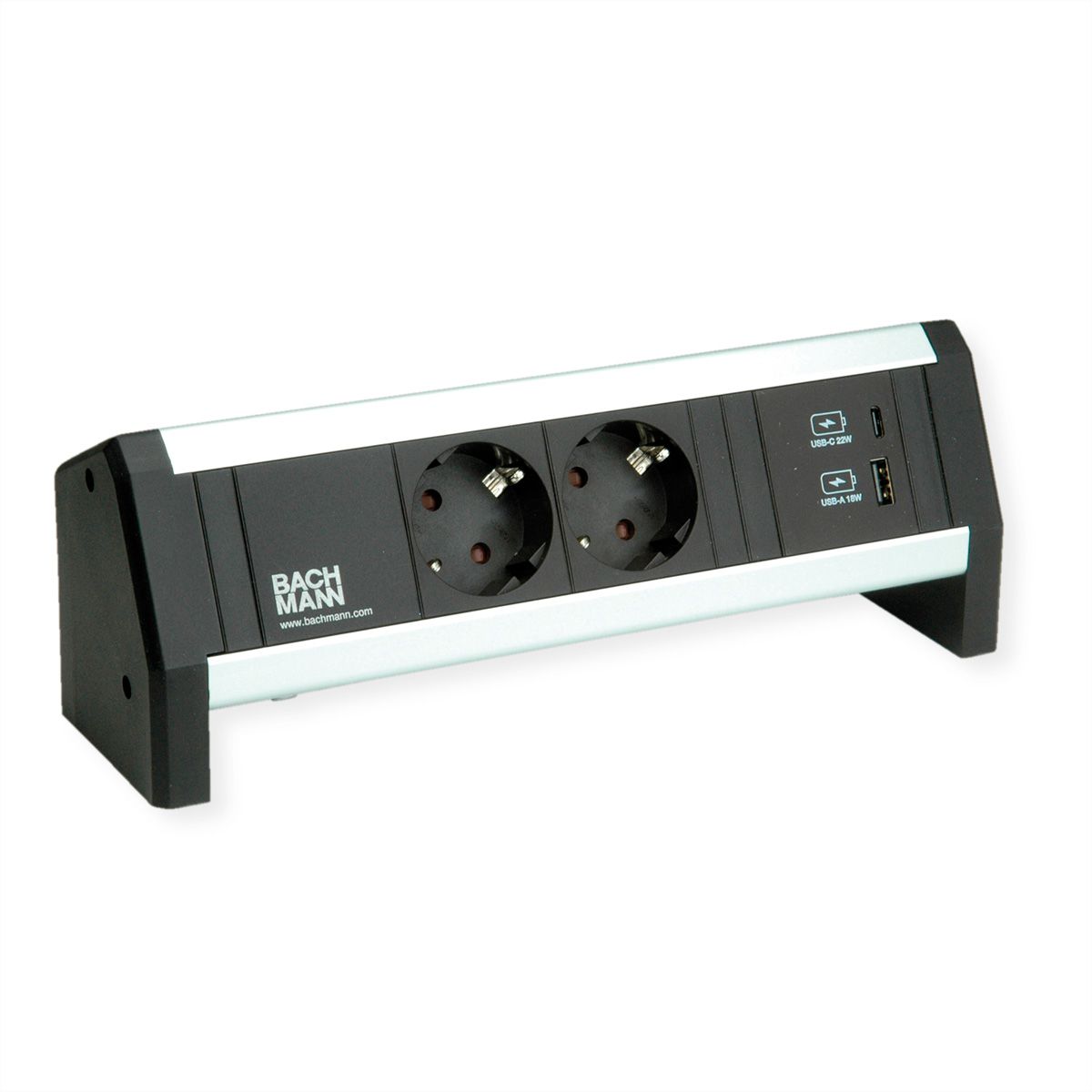 BACHMANN DESK 2x contact de protection 1xUSB A&C