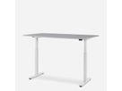 WRK21 Schreibtisch Smart 120 x 80 cm, Höhenverstellbar, Grau Uni / Weiss