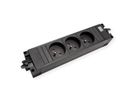 BACHMANN STEP BASE 3xUTE GST18, Fiche à contact de protection CEE 7/7 C19 0,5m, noir