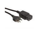 Netzkabel Stecker T23-Buchse C19, schwarz, 2,0m