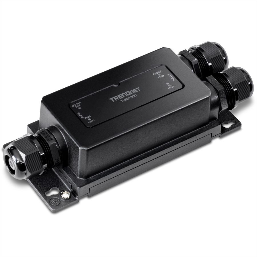 TRENDnet TI-BEP200 Prolongateur PoE+ Outdoor , actif/passif Gigabit industriel à 2 ports
