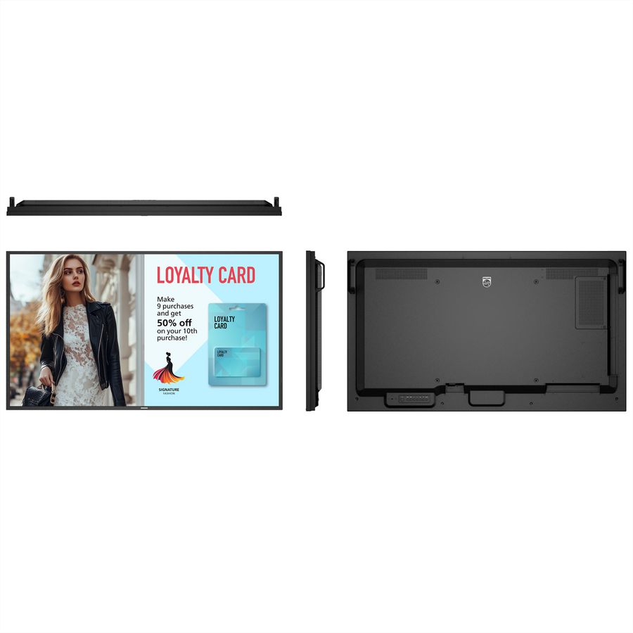 Philips Signage Display 50BDL6017P/00 , 50", UHD, 24/7, 800cd/m², 25% Haze
