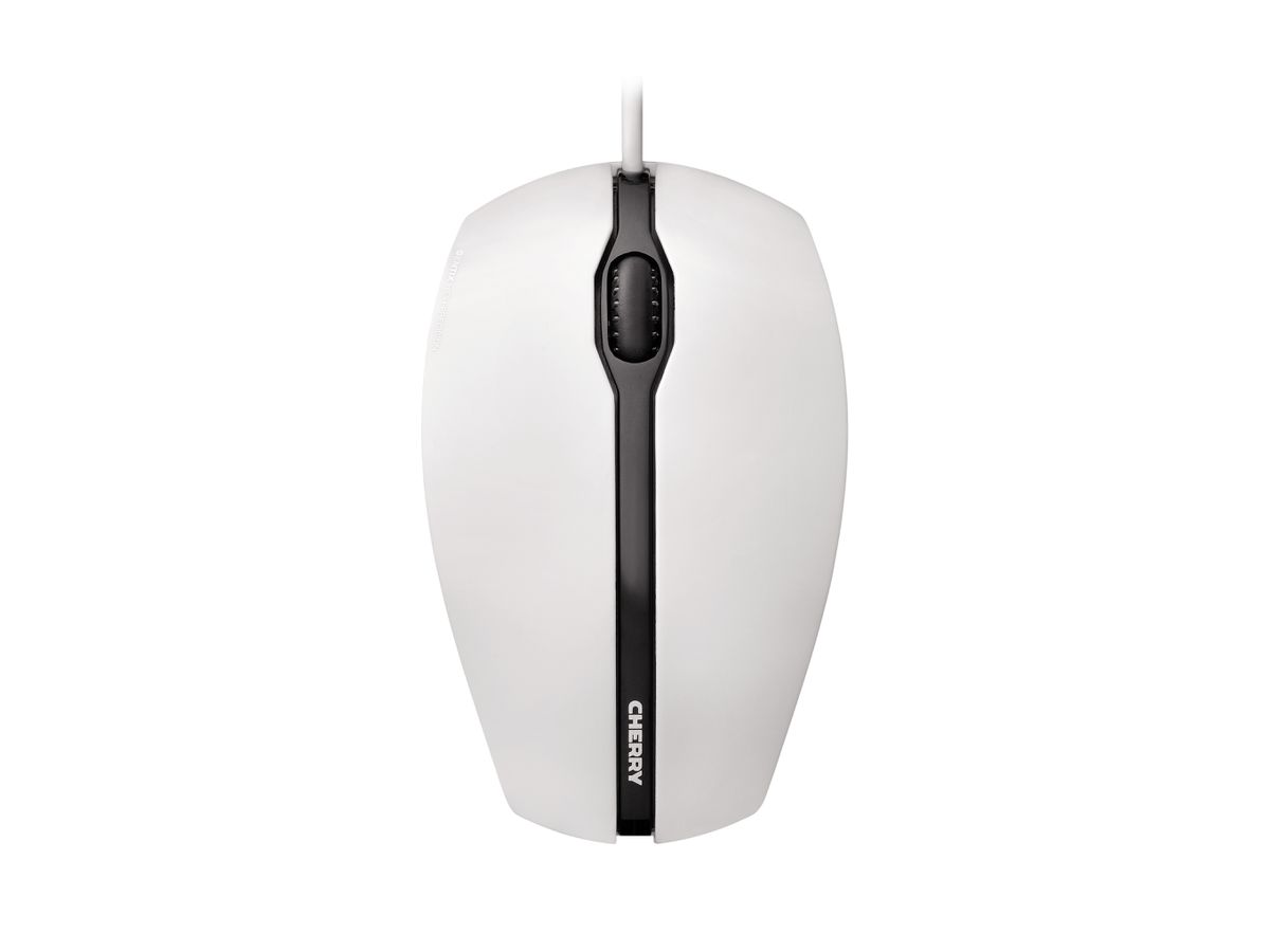 CHERRY GENTIX Kabelgebundene Maus, Weiß Grau, USB