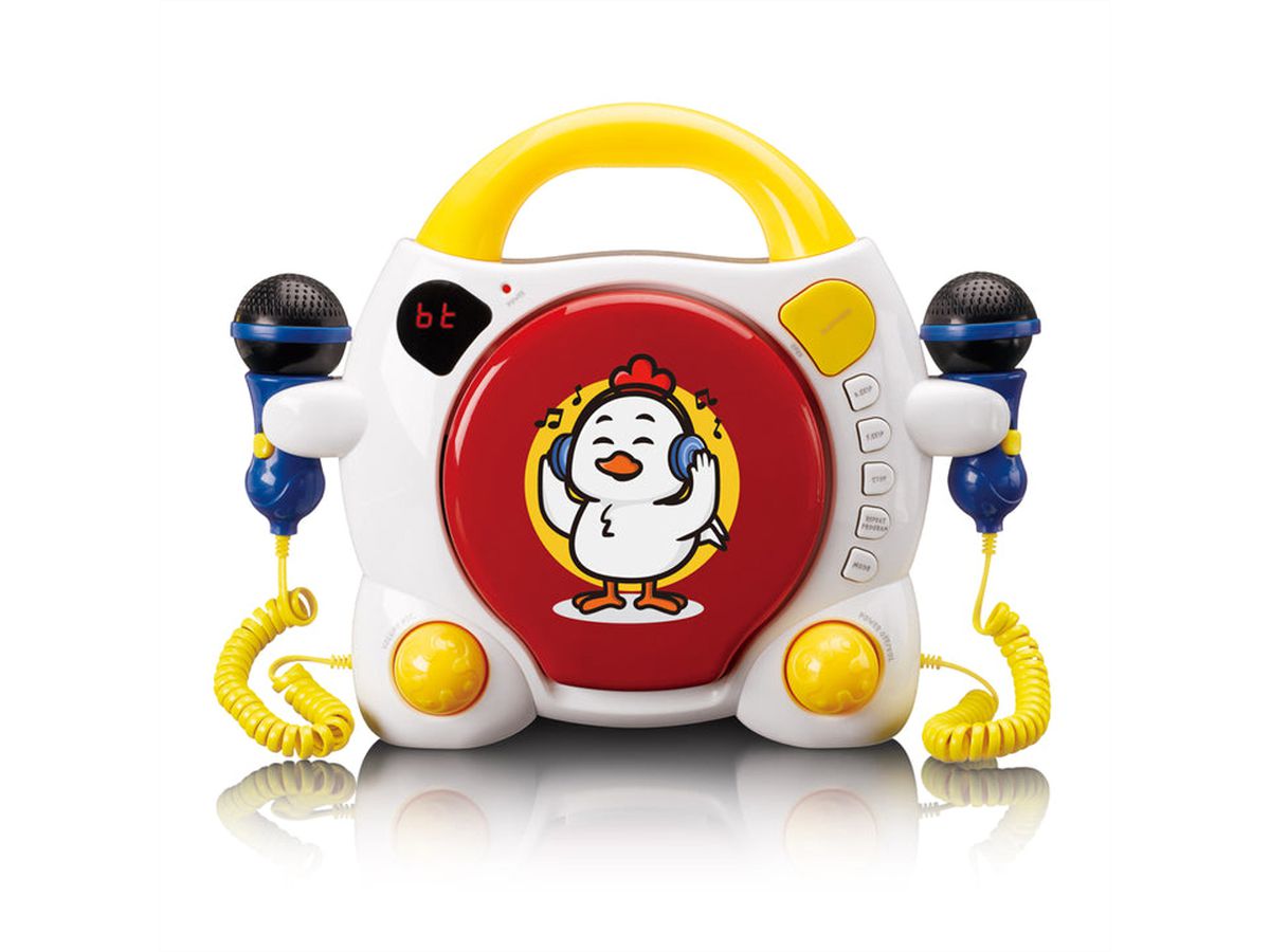 Lenco Portabler CD player KCD-011KIDS, BT, inkl. 2x Mikrofonen