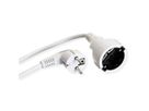 BACHMANN AC230V Câble prolongateur, prises type 2P+T allemand, blanc, 7,5 m