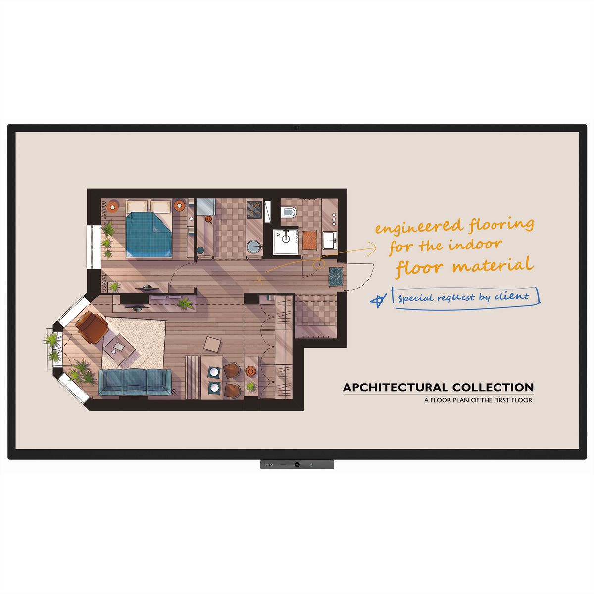 BenQ DuoBoard CP8601K, 86",interactif Touchdisplay,UHD, 350cd