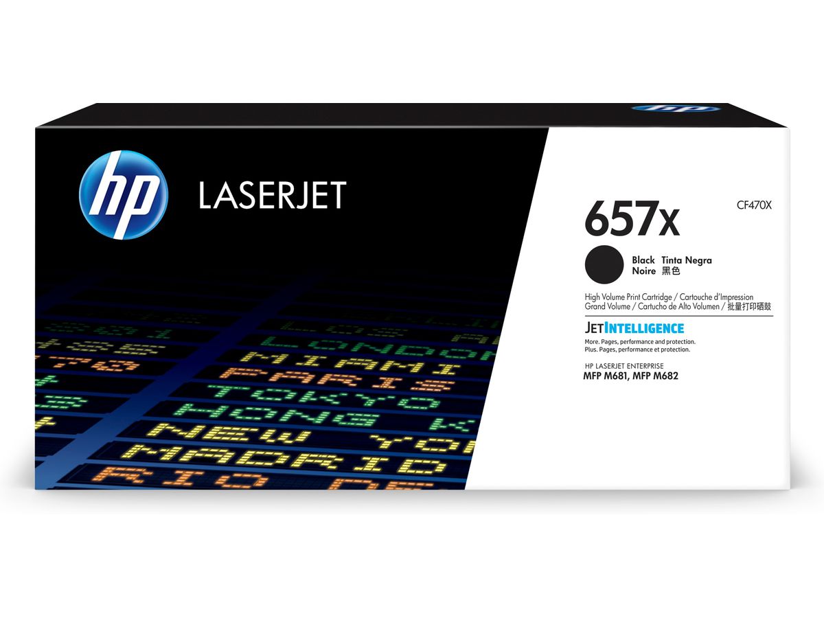 HP Cartouche de toner noir 657X LaserJet grande capacité authentique