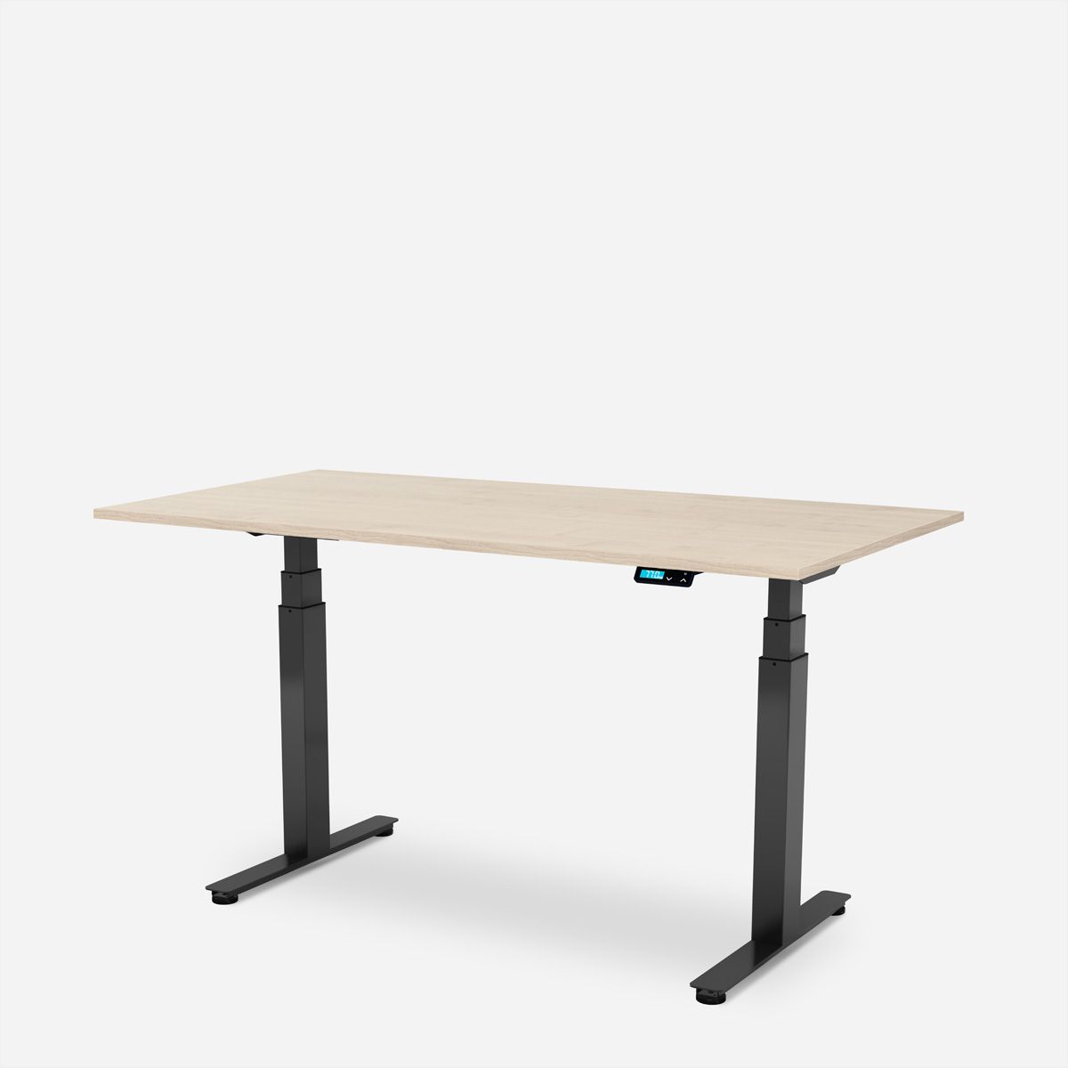 WRK21 Bureau Work 180 x 80 cm, Hauteur réglable, Mandal érable / Noir