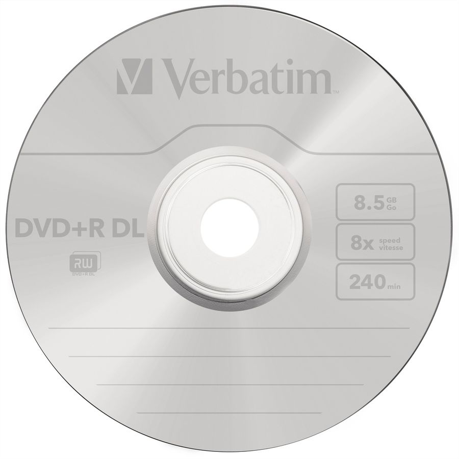 Verbatim DVD+R Spindle DL 8.5GB 8x 10 Pk