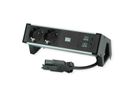 BACHMANN DESK2 ALU BLACK 2x contact de protection USB