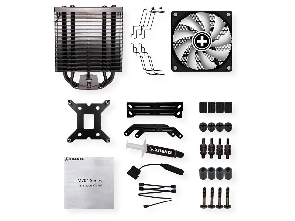 Xilence M704PRO.ARGB AMD et Intel Ventirad, 120mm ARGB PWM Ventilateur, 180W TDP