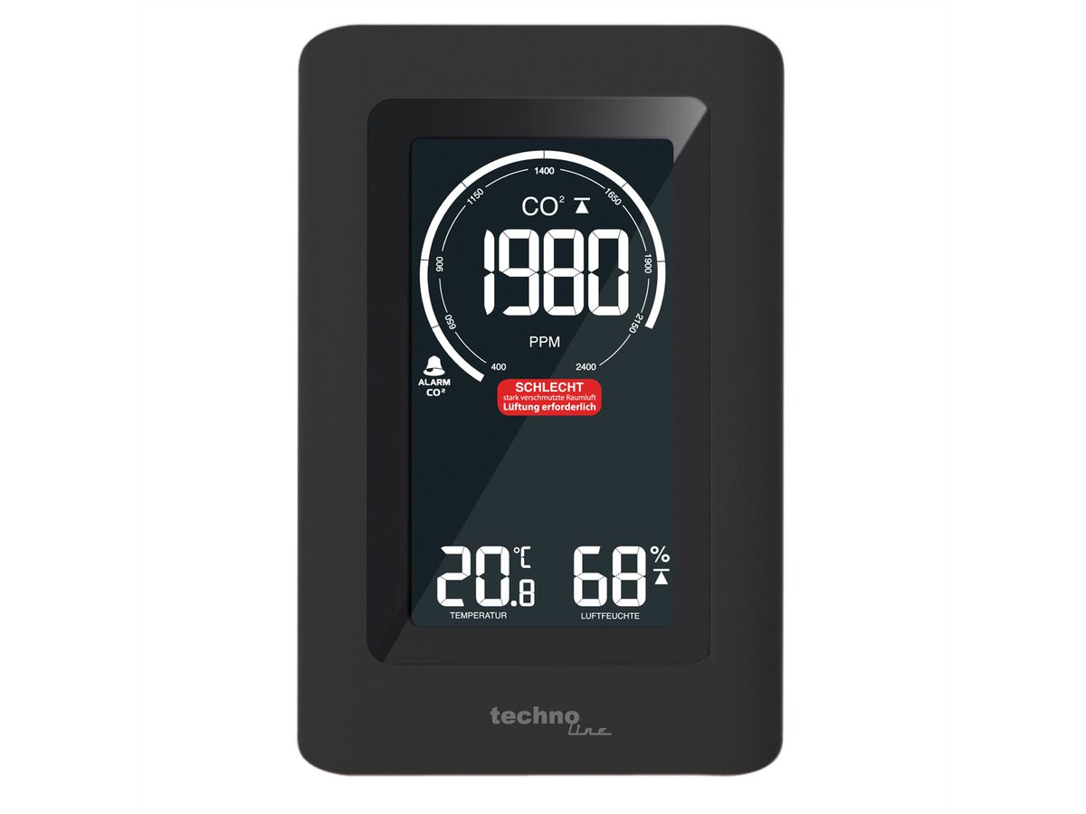 **DEMO**TechnoLine Moniteur de qualité de l'air WL1030, CO2, température, humidité
