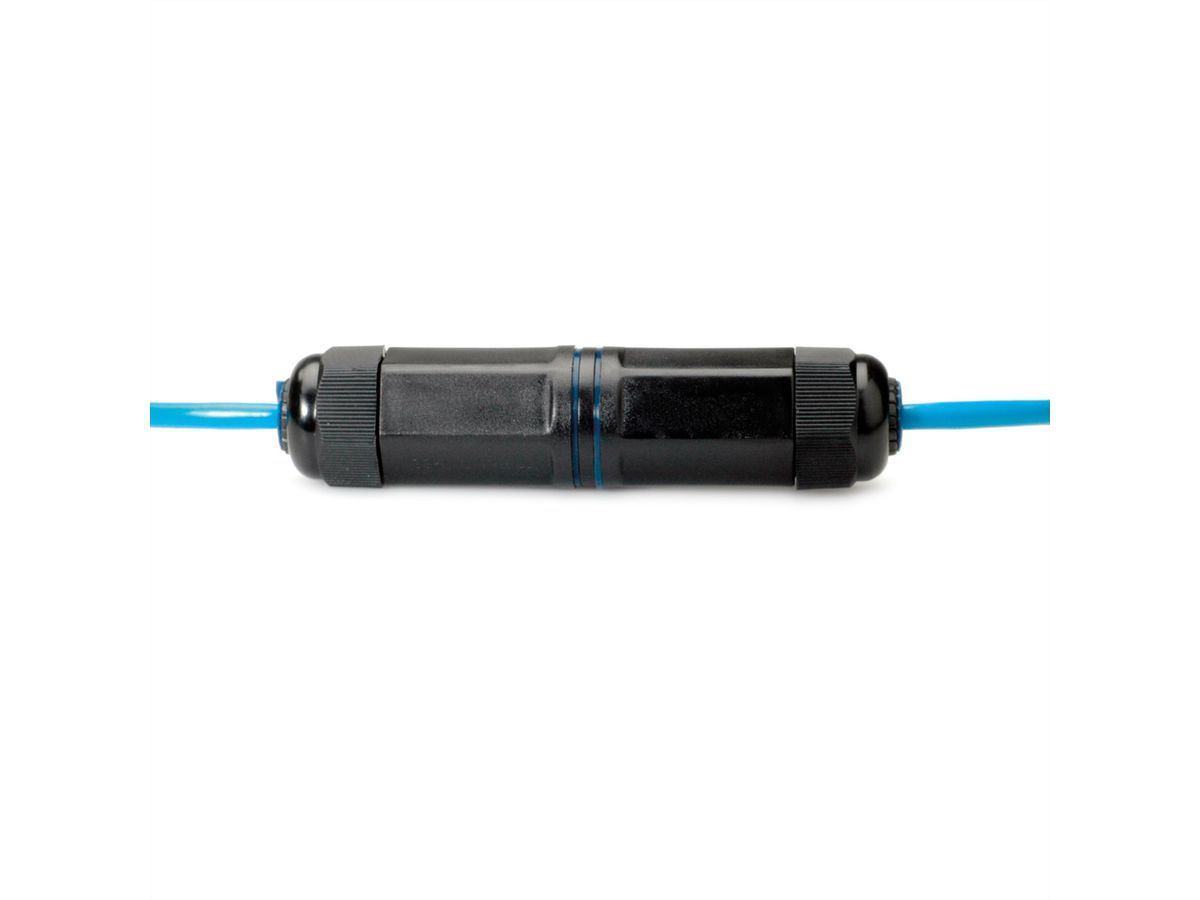 VALUE RJ-45 Kupplung geschirmt, Kat.6 (Class E), Outdoor/Industrie, schwarz