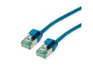 ROLINE RM U/FTP DataCenter Patchkabel Cat.6A (Class EA), slim, blau, 0,3 m