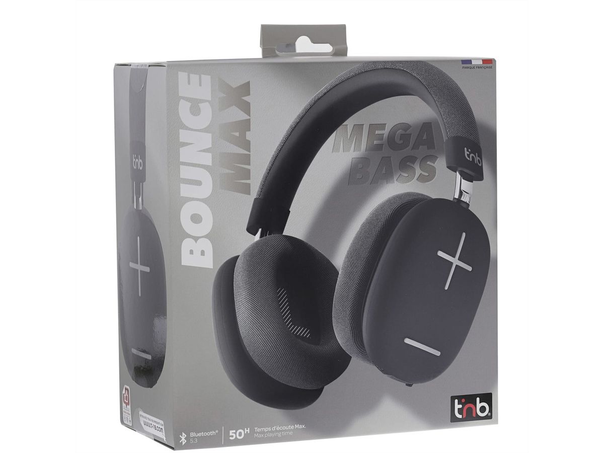T'nB Bounce Max - Bluetooth Kopfhörer, schwarz