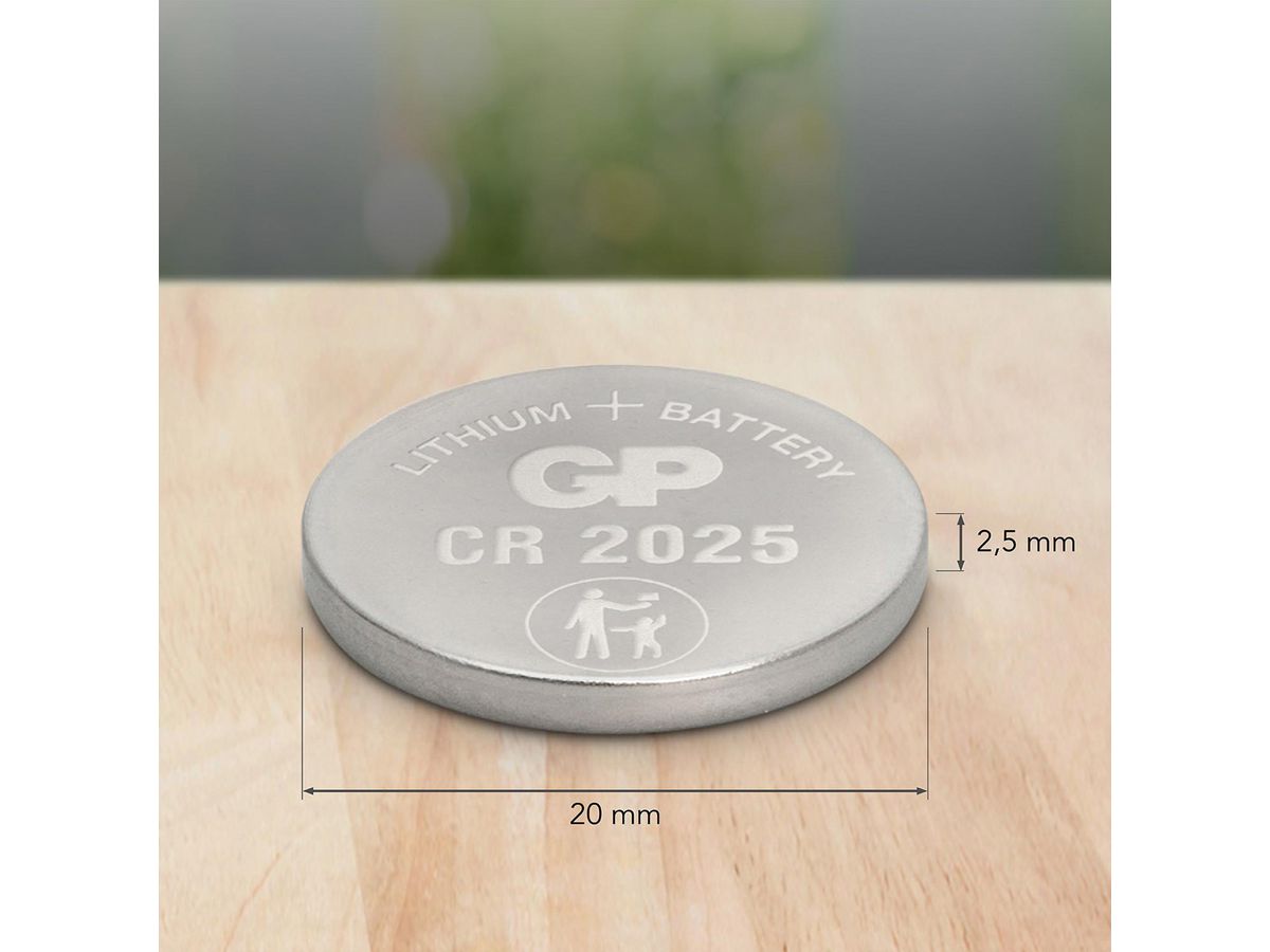 GP Batteries Lithium CR2025 5x 3V Knopfzelle