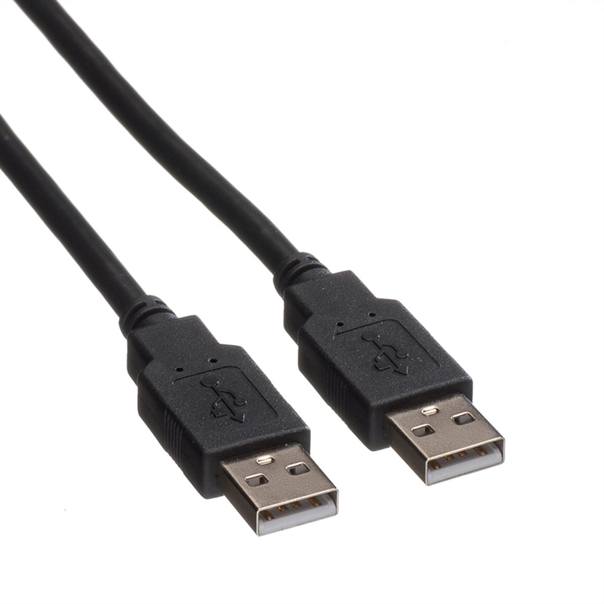 ROLINE USB 2.0 Kabel, Typ A-A, schwarz, 0,8 m