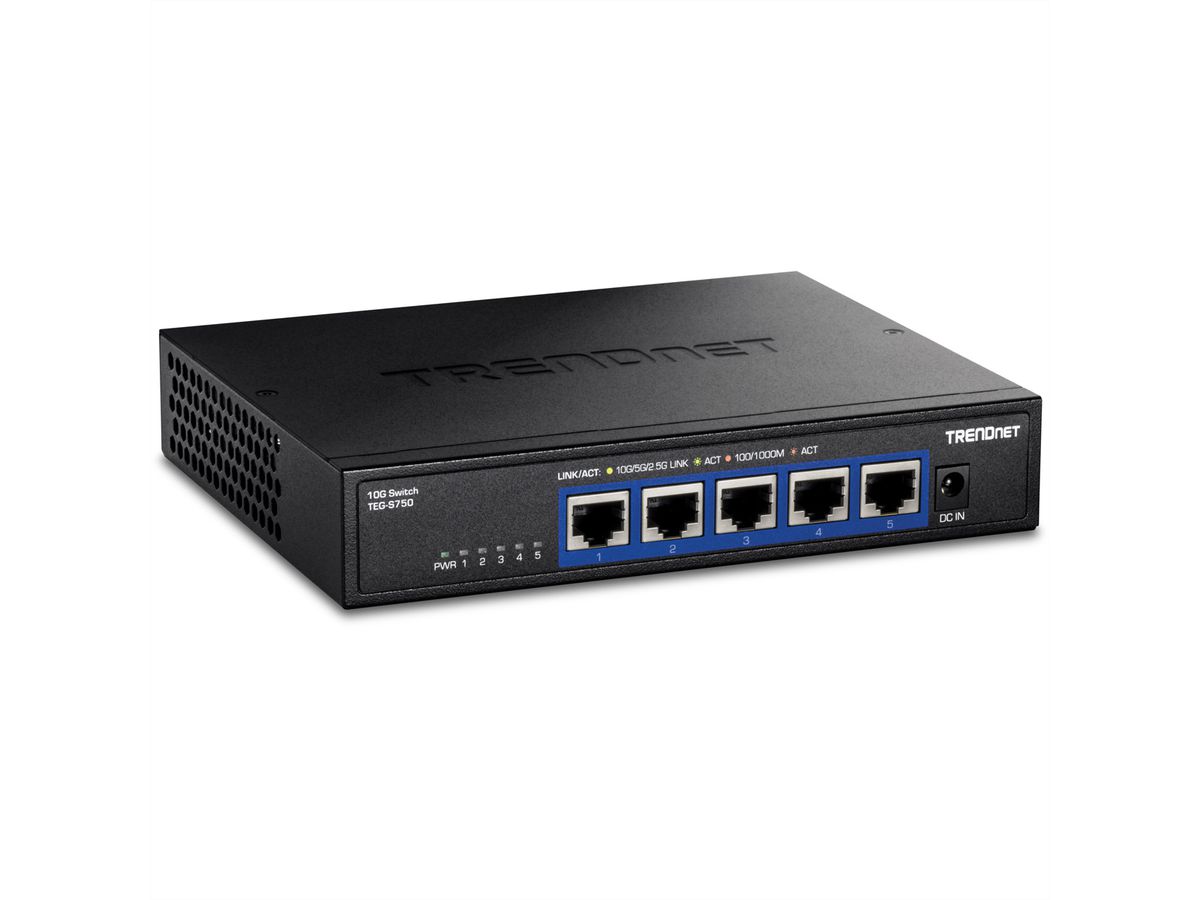 TRENDNET TEG-S750 Switch 10G à 5 ports, noir