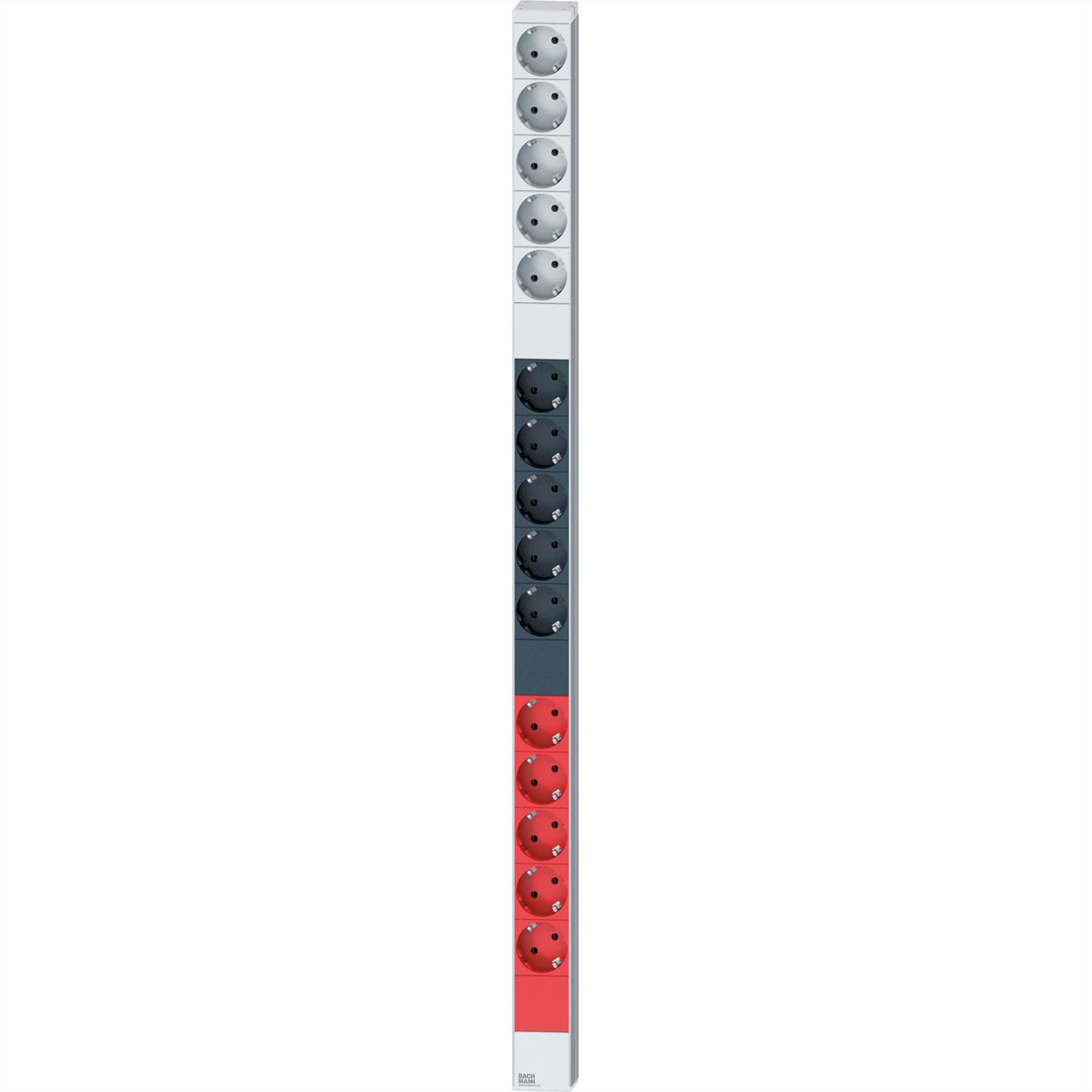BACHMANN IT PDU ALU 0UH 15 x contact de protection CEE 3x 16A rouge