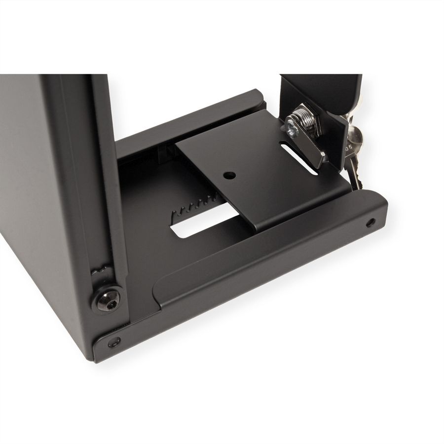 ROLINE Slim/Mini-PC-Halterung, abschliessbar, schwarz, bis 10 kg