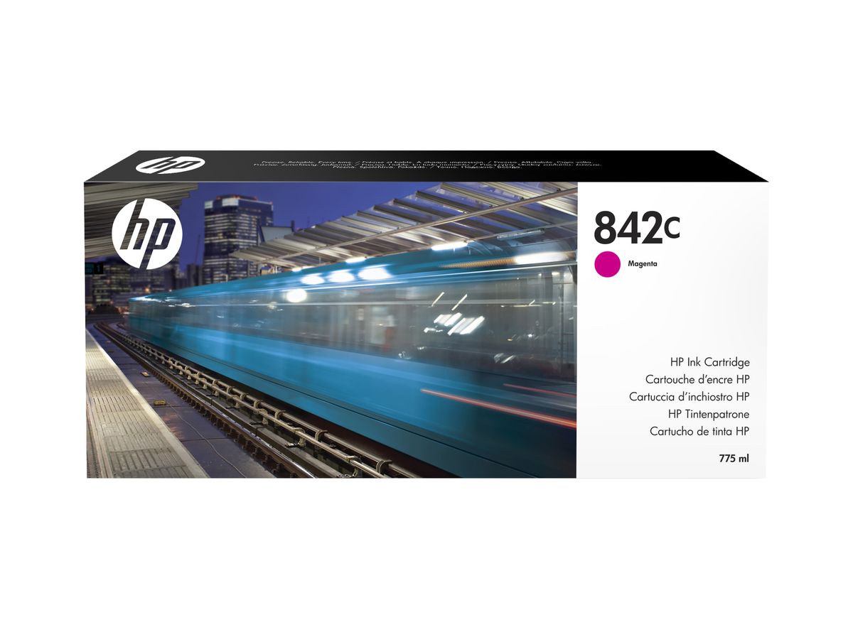 HP 842C cartouche d'encre PageWide XL magenta, 775 ml