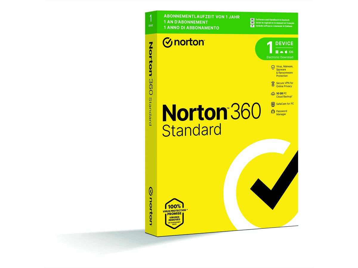Norton 360 Standard 1 Device, 10GB, 12 Monate