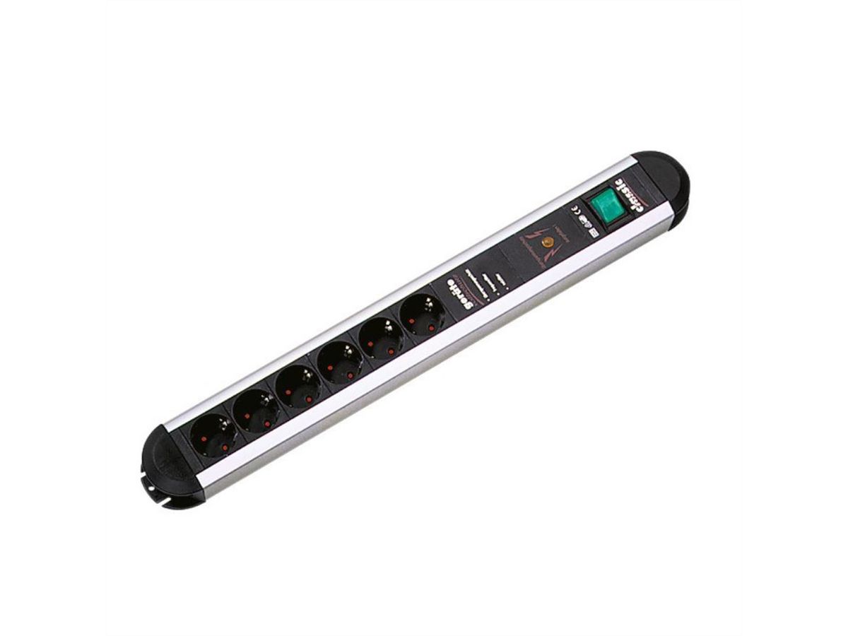 BACHMANN PRIMO Bâti de prises 6x contact de protection, protection totale de l'appareil Interrupteur, 1,75 m