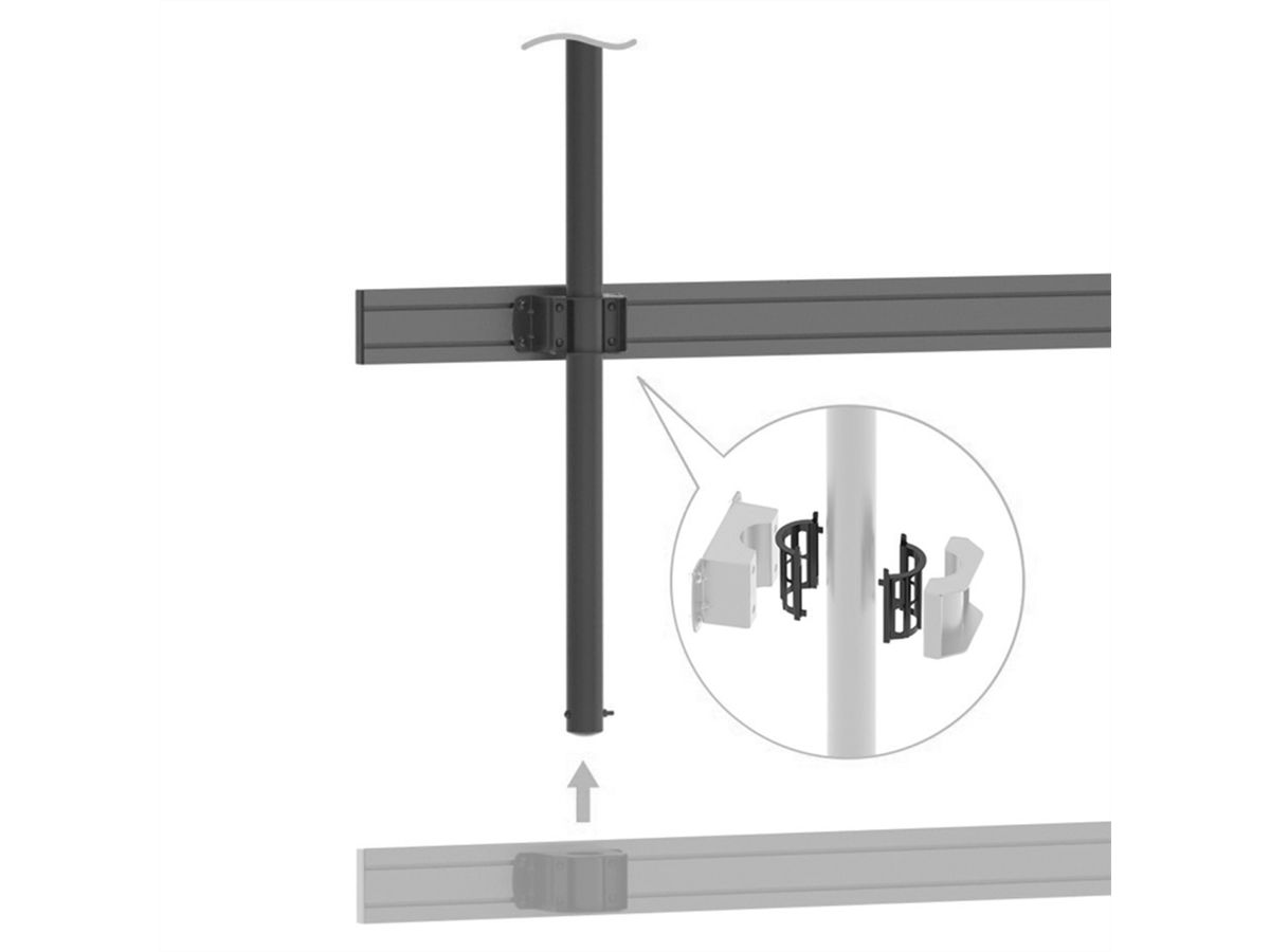 Hagor Adaptateur de rail CPS - Rail adapter for pole-series, noir