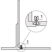 SCHROFF EMC-Schirmung zwischen Frontplatte und Seitenwand (vertiefter Einbau), für Edelstahldichtung