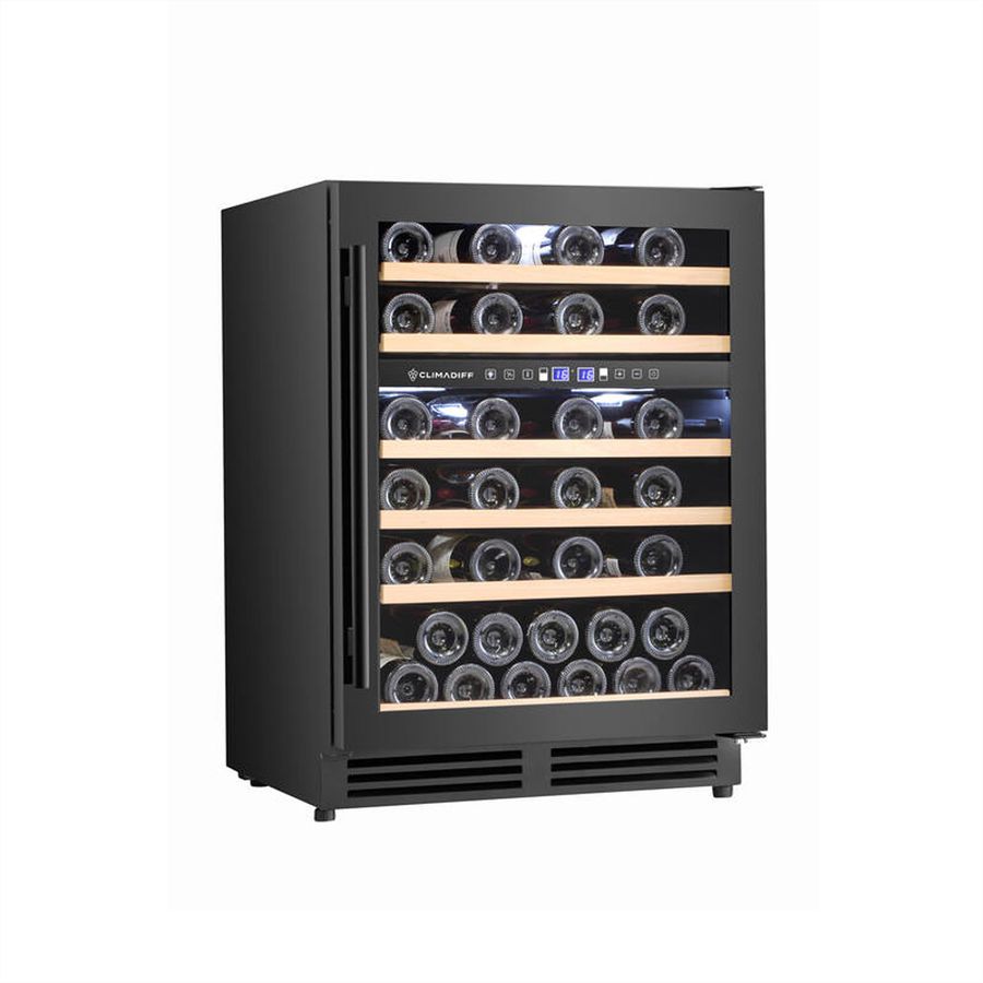Climadiff Weinkühlschrank CBU50D2B, Unterbau, 2 Zonen, 51 Flaschen