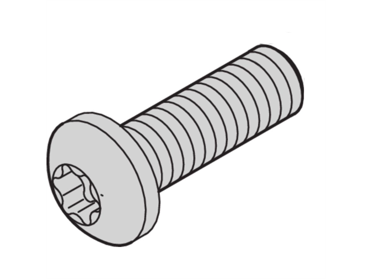 SCHROFF Torx-Linsenkopfschraube - NTS TORXSCHR M4X14 (10STK)