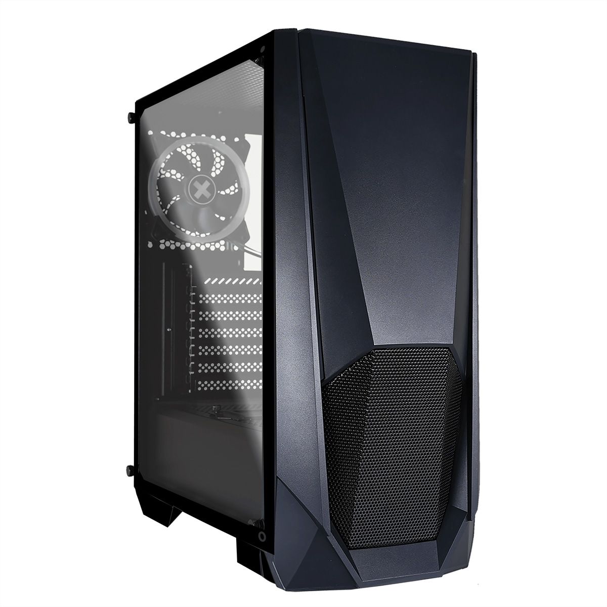 Xilence Xilent Blast X505.ARGB Gaming PC Gehäuse, RGB ATX Midi Tower, schwarz