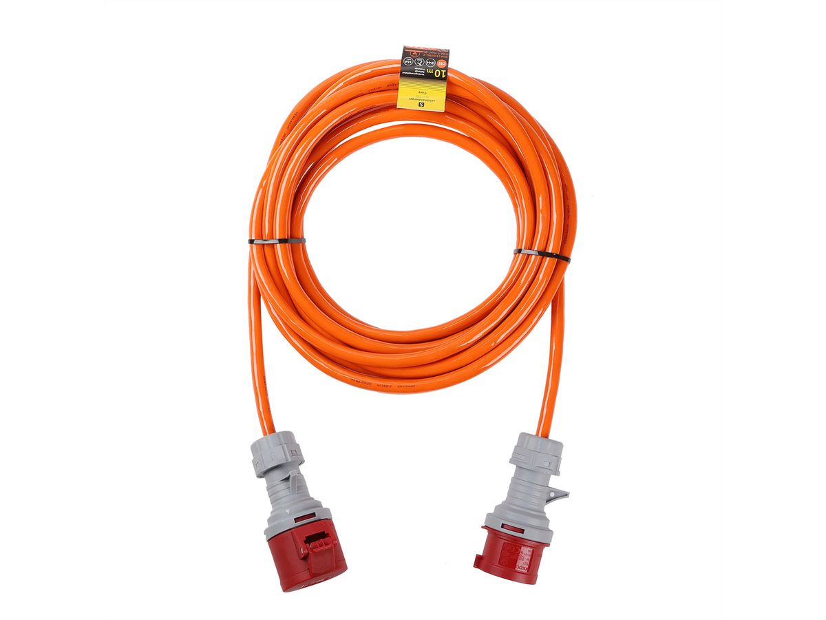 Verlängerung CEE 5P 32A IP44, 10m EPR-PUR H07BQ-F 5G4mm2, orange