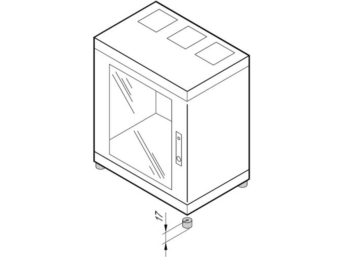 SCHROFF Epcase Pieds, plastique