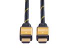 ROLINE GOLD HDMI High Speed Kabel mit Ethernet, Retail Blister, 1 m