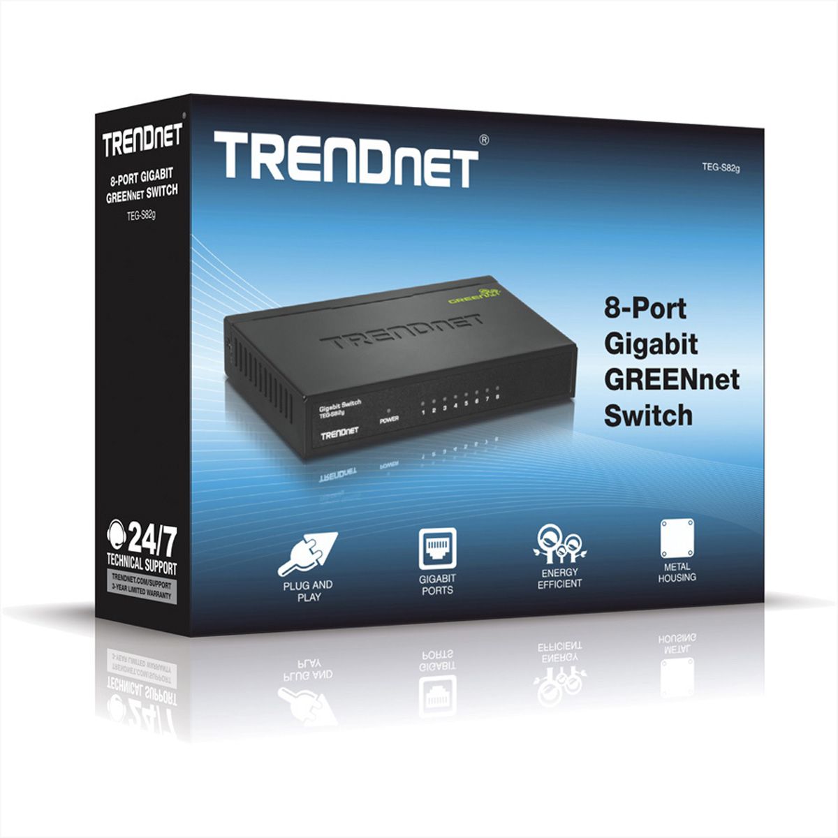 TRENDnet TEG-S82g Switch GREENnet Gigabit à 8 ports