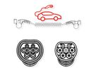 ROLINE E-Auto Ladekabel Typ2, 3-phasig, 480VAC (3P+N+E), 16 A, 11 kW, Spiralkabel (max. 3m)
